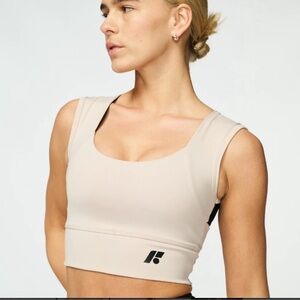 Forme the Power Bra color Ecru cream posture sports bra medium M